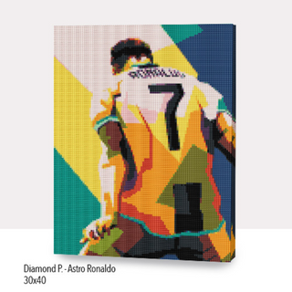 💎Kit Diamond Painting con bastidor 30x40cm:  Astro Ronaldo  | WDF1226✨NEW✨