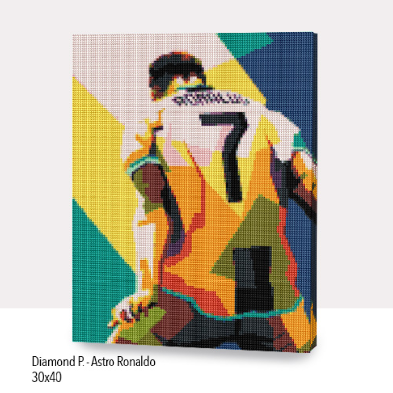 💎Kit Diamond Painting con bastidor 30x40cm:  Astro Ronaldo  | WDF1226✨NEW✨