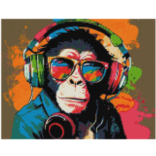 Kit Diamond Painting sin bastidor 35x45: Mono cool | WD1613
