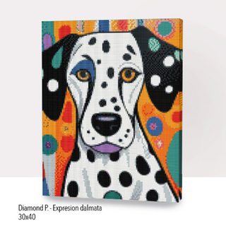 💎Kit Diamond Painting con bastidor 30x40cm: Expresión dalmata  | WDF2026 ✨NEW✨