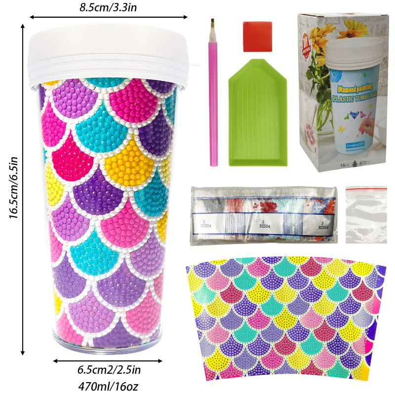 Kit Diamond Painting / Vaso Gotas de colores | BZS02