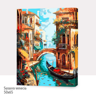 🎨Kit Paint by numbers con bastidor 50x65cm: Susurro veneciano| WG0826 ✨ NEW✨