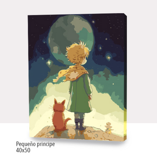 🎨Kit Paint by numbers con bastidor 40x50cm: Pequeño príncipe | WC5126 ✨ NEW✨