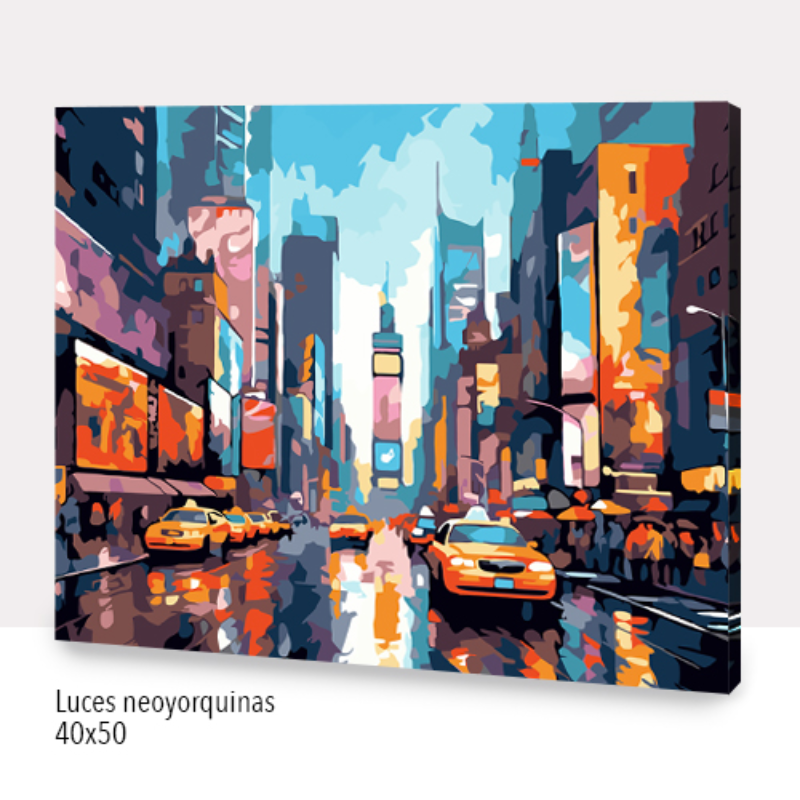 Kit Paint by numbers 40x50 Luces neoyorquinas | WC7002