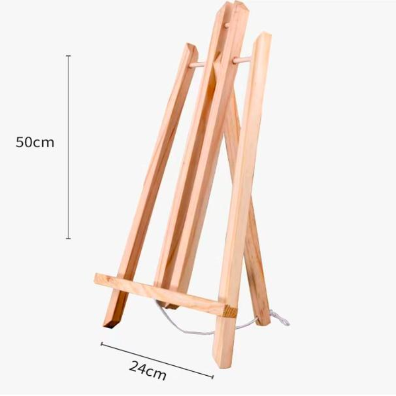 Caballete de mesa de madera: portátil y plegable. 