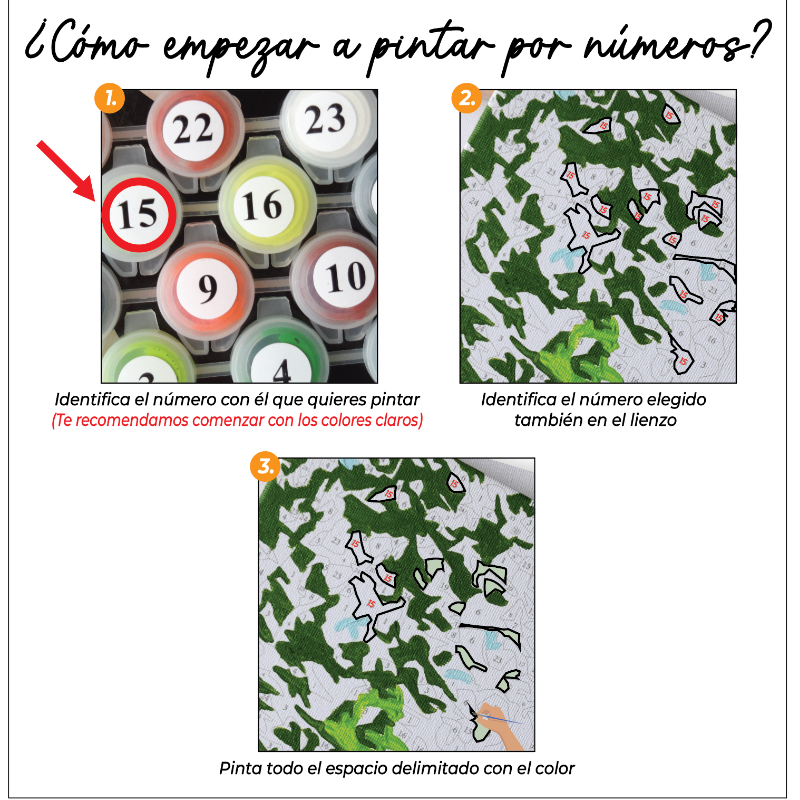 Kit Paint by numbers 40x50 Dinosaurio Colorido | WC4541	