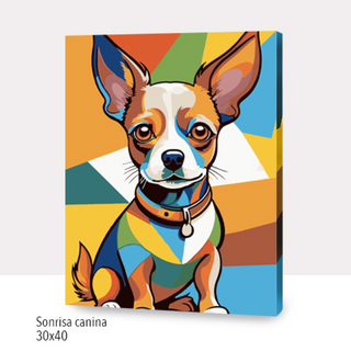 Kit Paint by numbers 30X40 Sonrisa canina | WC7017