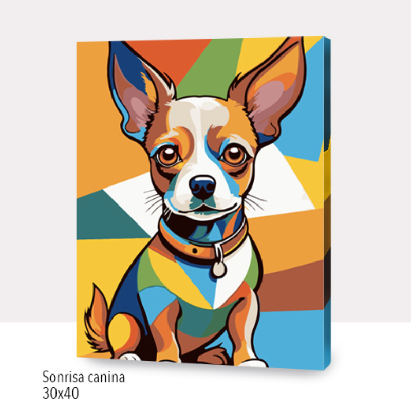 Kit Paint by numbers 30X40 Sonrisa canina | WC7017