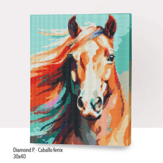 💎Kit Diamond Painting con bastidor 30x40cm: Caballo fenix | WDF1726 ✨NEW✨