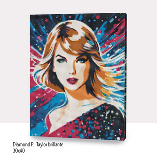 Kit Diamond Painting con bastidor 30x40 Taylor brillante | WDF1205