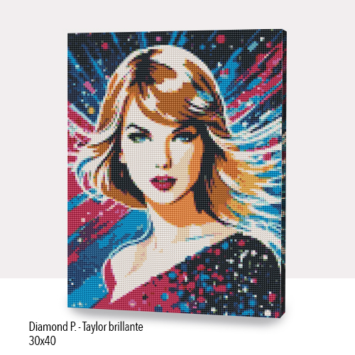 Kit Diamond Painting con bastidor 30x40 Taylor brillante | WDF1205