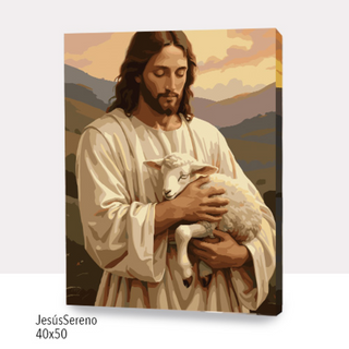 🎨Kit Paint by numbers con bastidor 40x50cm: Jesús Sereno | WC4826 ✨ NEW✨ 