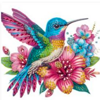 Kit Diamond Painting sin bastidor 30x30 Colibrí brillante | AB075
