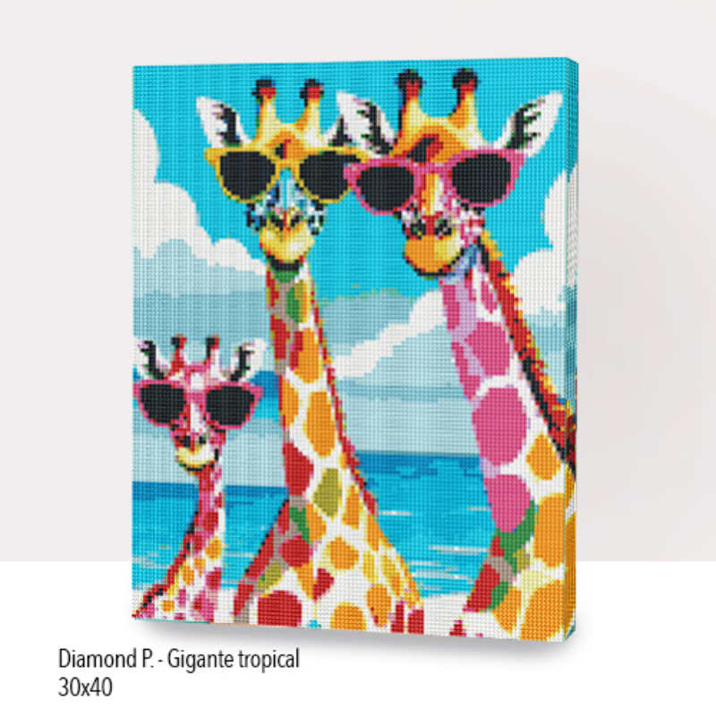 💎Kit Diamond Painting con bastidor 30x40cm: Gigante tropical  | WDF2626 ✨NEW✨