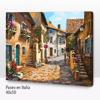Kit Paint by number Paseo en Italia | WC1116