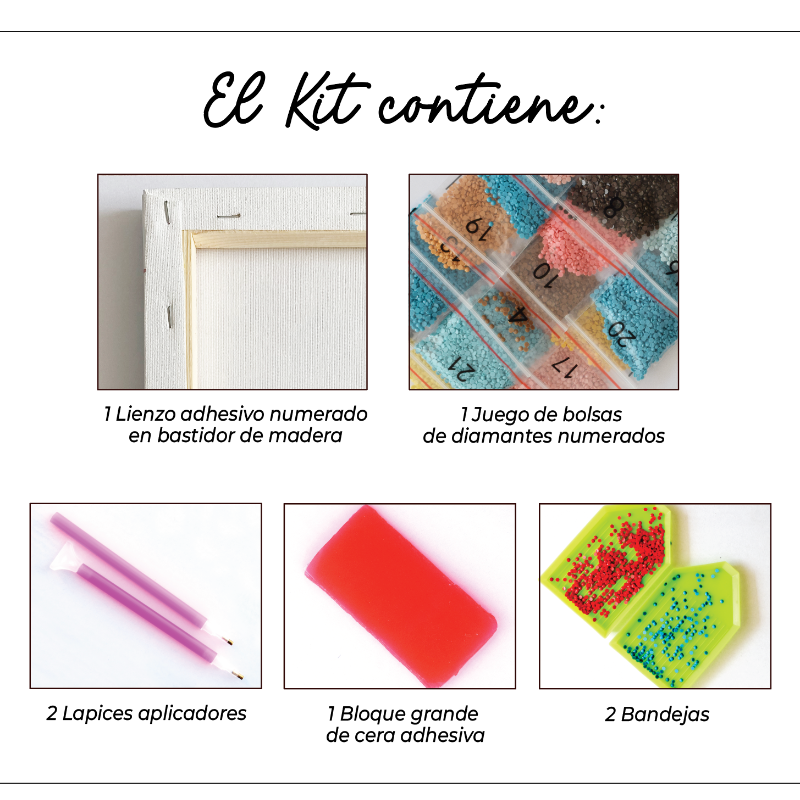 Kit Diamond Painting con bastidor 30x40 Noche estrellada - Van Gogh | WDF1912