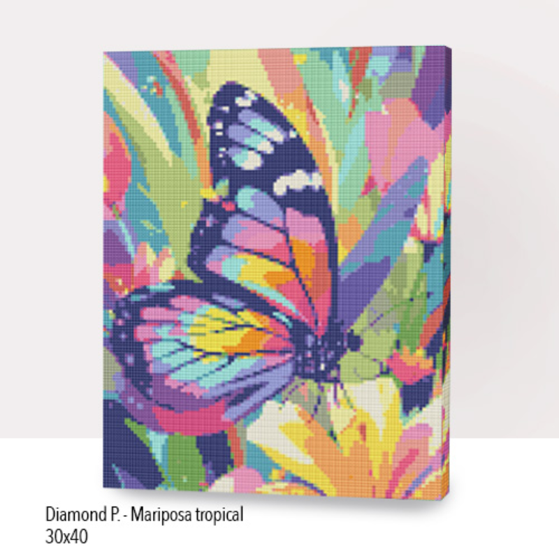 💎Kit Diamond Painting con bastidor 30x40cm: Mariposa serena   | WDF2726 ✨NEW✨