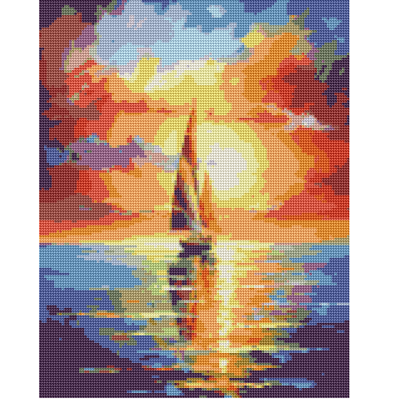 💎Kit Diamond Painting sin bastidor 35x45cm: Navegando sueños | WD1018