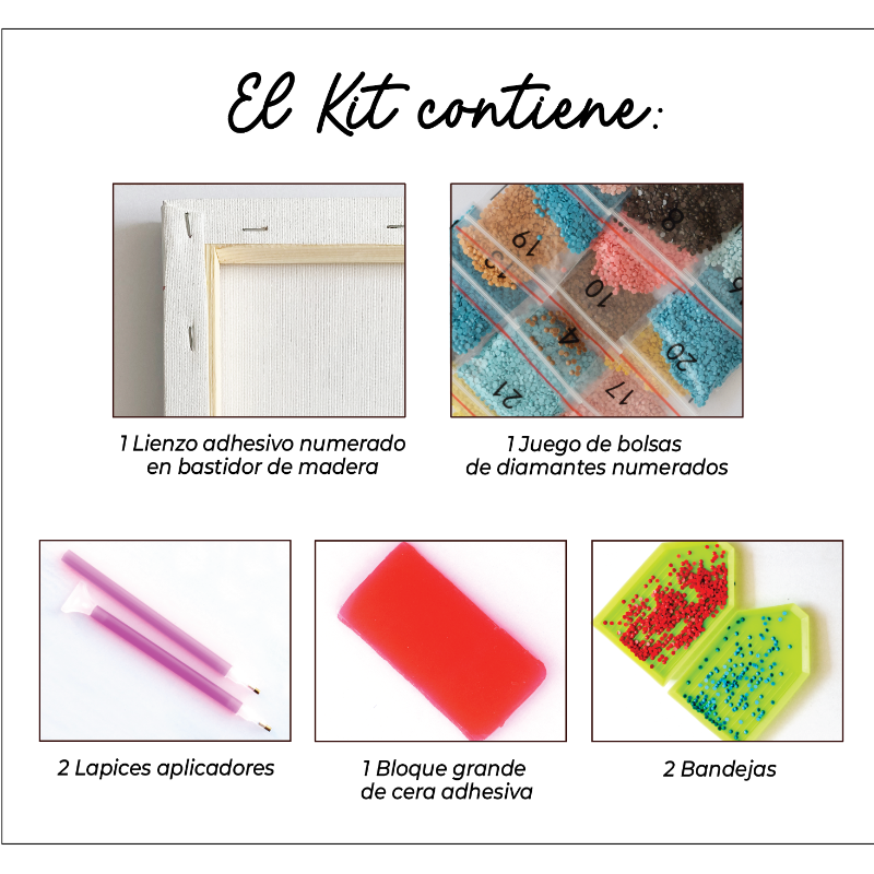 Kit Diamond Painting con bastidor 30x40 Sueño viajero | WDF1202