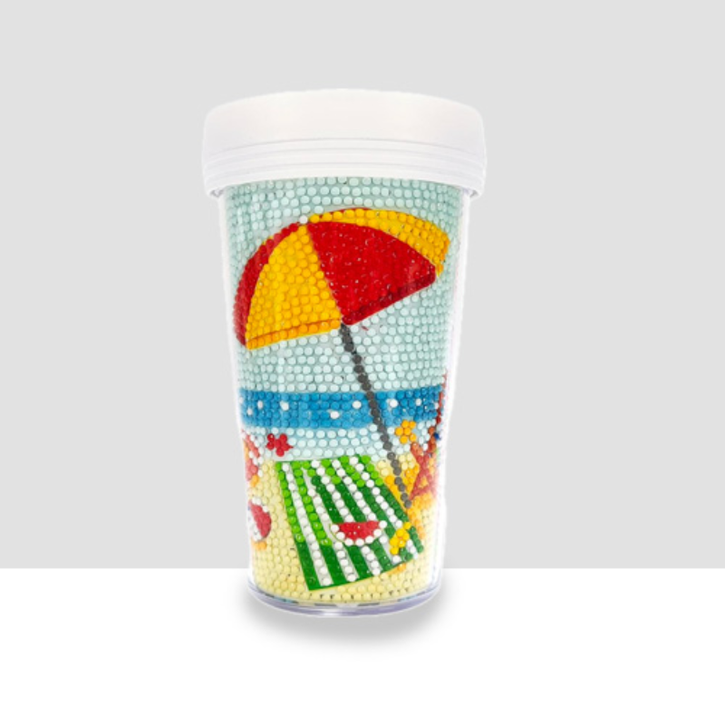 💎Kit Creativo | Diamond Painting | Vaso: Día de playa | BZS04✨NEW✨