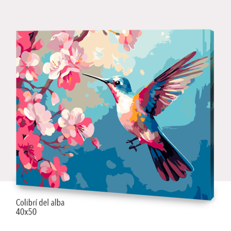 Kit Paint by numbers 40x50 Colibrí del alba  | WC7015