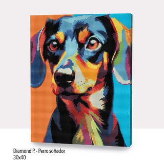 Kit Diamond Painting con bastidor 30x40 Perro |WDF1204