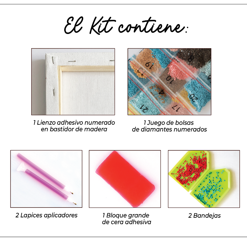 Kit Diamond Painting con bastidor 30x40 Perro |WDF1204