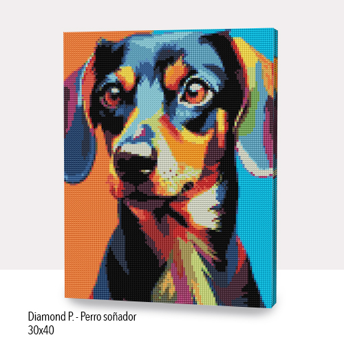 Kit Diamond Painting con bastidor 30x40 Perro |WDF1204
