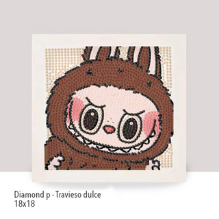 💎Kit Diamond Painting con marco 18x18cm: Travieso dulce | DP186 ✨ NEW✨ 