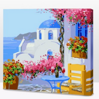 Kit Paint by number Terraza en Santorini | WG1504  Image