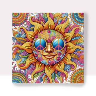 💎 Kit Diamond Painting 30x30 sin bastidor – Cristales especiales – ☀️ Sol Vibrante | AB262