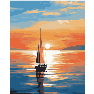 Kit Paint by numbers 40x50 Travesia al atardecer | WC1201