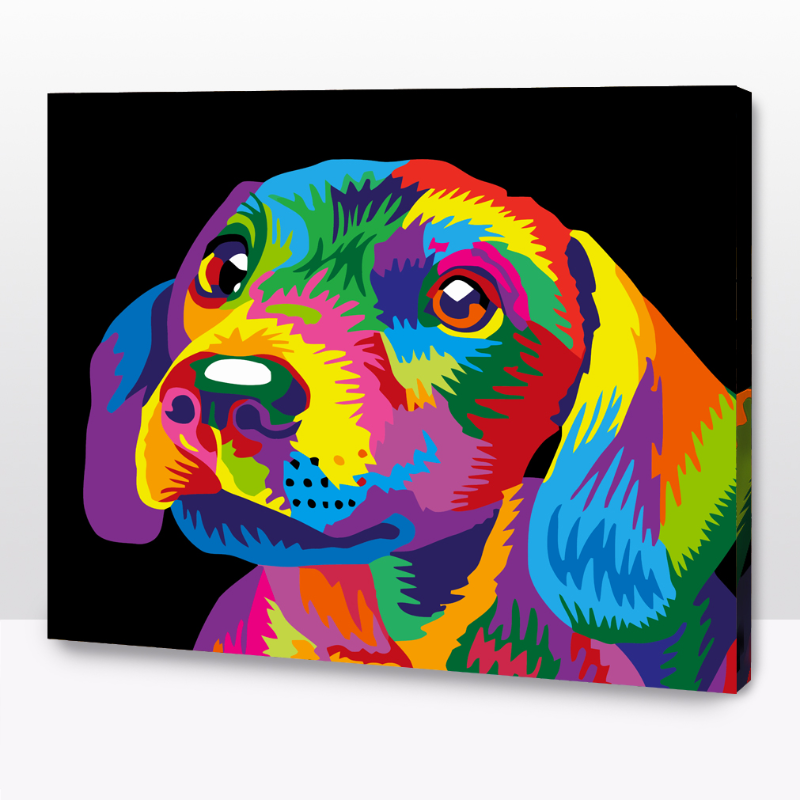 Kit Paint by numbers 40x50 Guau Guau Beagle | WC1017