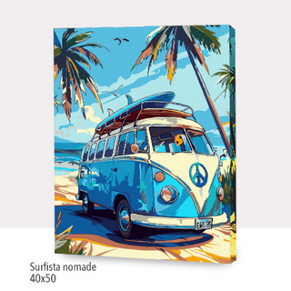 🎨Kit Paint by numbers con bastidor 40x50cm: Surfista nómade | WC2526 ✨ NEW✨ 