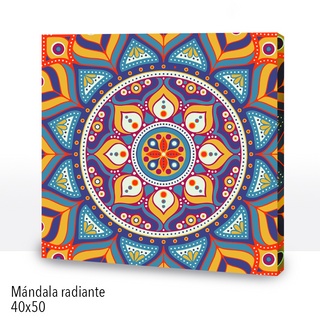 Kit Paint by numbers 40x40 Mandala radiante | WC2570