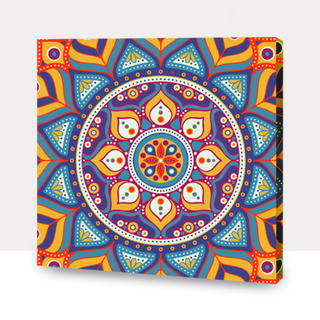 🎨Kit Paint by numbers con bastidor 40x40cm: Mandala radiante | WC2570