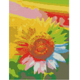 Kit Diamond Painting c/b 30x40 Girasol arcoiris | WDF1910