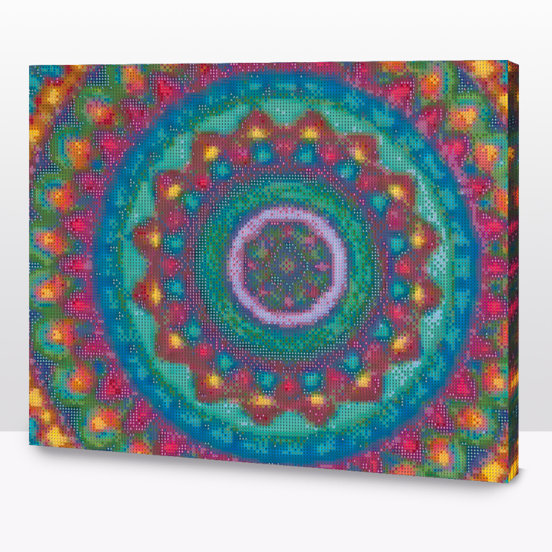Kit Diamond Painting Mandala de colores | WD1809 Large Image