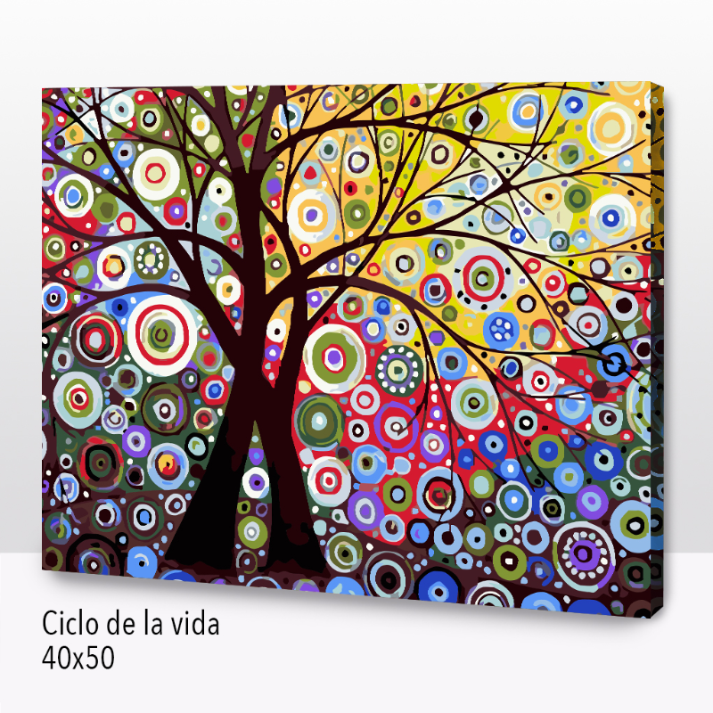 Kit Paint by number Ciclo de la vida  | WC6749 Large Image