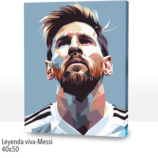 🎨Kit Paint by numbers con bastidor 40x50cm: Leyenda viva-Messi | WC2573