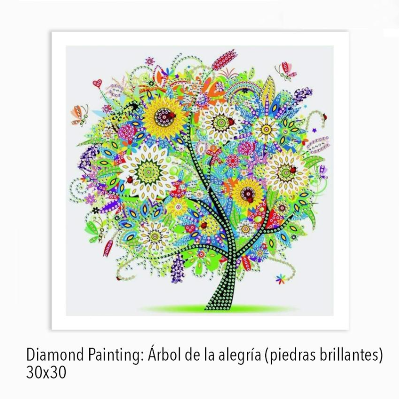 Kit Diamond Painting s/b 30x30 Árbol de la alegría | YGSMT62