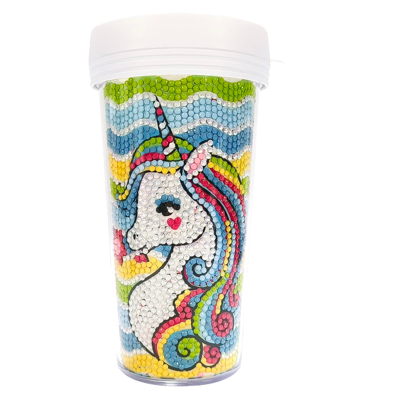 Kit Diamond Painting / Vaso Unicornio colorido | BZS09