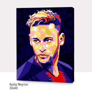 🎨Kit Paint by numbers con bastidor 30x40cm:  Audaz Neymar | WC0526✨ NEW✨