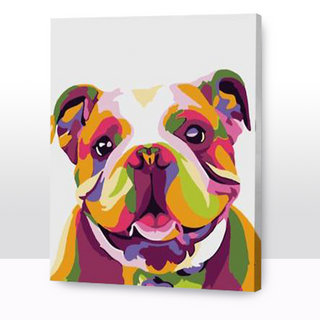 Kit Paint by number Perro bulldog | WC6728  Image