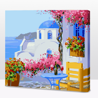 Kit Paint by number Terraza en Santorini | WG1504
