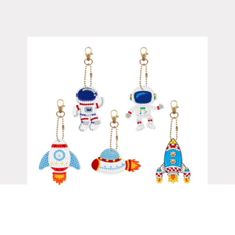 💎 Kit Creativo | Kit Diamond Painting | Pack de 5 llaveros: Sueños espaciales✨ | YSK082✨NEW✨