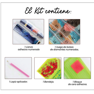 Kit Diamond Painting sin bastidor 35x45 Navegando ante el sunset | WD1618