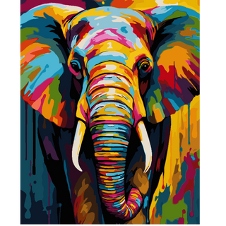 Kit Paint by numbers 40x50 Elefante de la india | WC1255