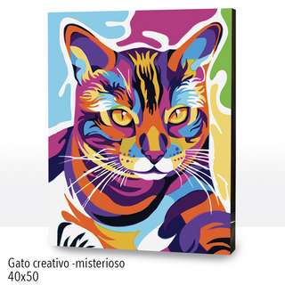 Kit Paint by numbers 40x50 Gato creativo-misterioso | WC2582