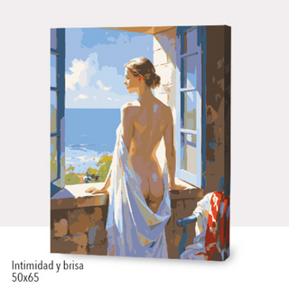 🎨Kit Paint by numbers con bastidor 50x65cm: Intimidad y brisa| WG1326✨ NEW✨
